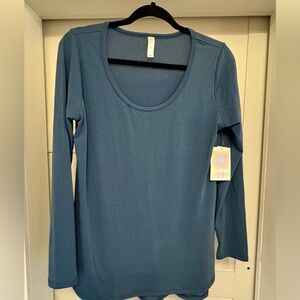 LuLaRoe Blue Long Sleeve Blouse